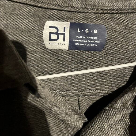 Ben Hogan Soft Knit Button-Up Shirt – Charcoal (Men’s L) NWT - Picture 4 of 4